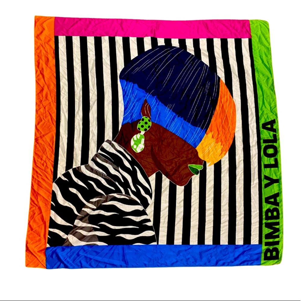 Extra large 47x47 in Bimba Y Lola silk scarf
